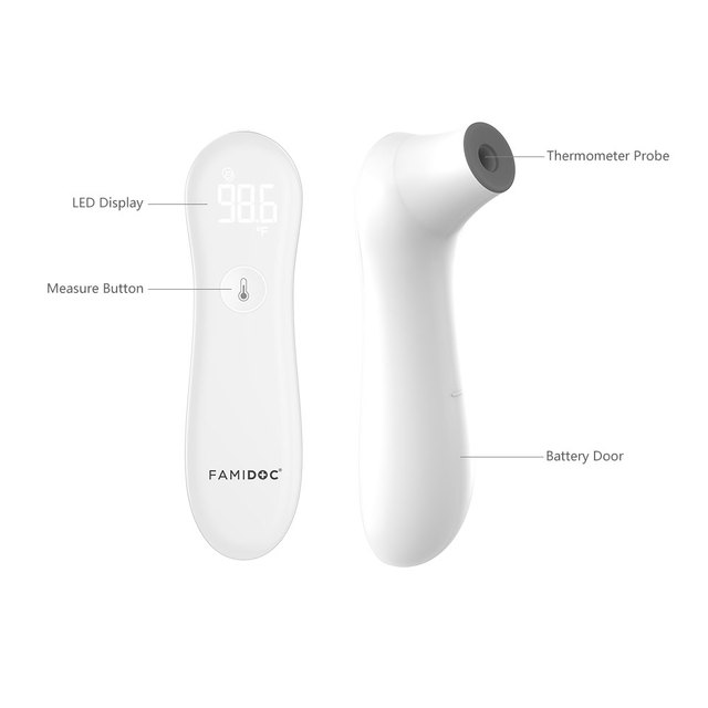 Electric Infrared Digital Thermometer with Alarm for Baby & Adult Forehead Use CE & NMPA Certified 2-Year Warranty Home Use