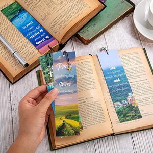 Myway 20 Pieces <strong>Bible</strong> Verses Inspirational <strong>Scripture</strong> <strong>Bookmark</strong> Motivational Positive Page Marker with Cross Pendants - Product Image 5