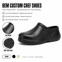Chaussures de travail de cuisine personnalisées OEM ODM en EVA, imperméables, résistantes à l'huile, antistatiques, antidérapantes, à enfiler, pour la restauration et l'électronique