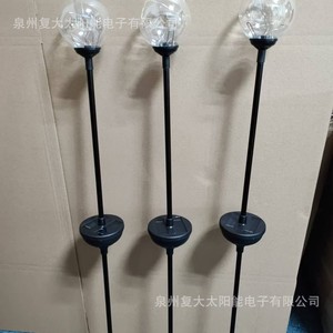 Solar Garden Light <b>Led</b> Transparent Plastic <b>Ball</b> Ground Insert Black Stainless Steel Reeds Lamp Water Resistant Portable - Product Image 3