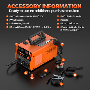 Machine à souder <span class=keywords><strong>MIG</strong></span> <span class=keywords><strong>145</strong></span> Mini FEIFANKE 220V pour la réparation à domicile, le bricolage et l'atelier, soudeuse <span class=keywords><strong>MIG</strong></span>/MAG sans gaz à fil fourré - Product Image 3