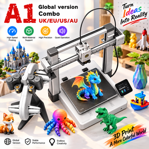 Combo A1 Automatique Nouveau PLA/ABS/PETG Vitesse d'impression rapide 500 mm/s USB Écran tactile 5 pouces FDM de bureau à noyau fermé - Product Image 1