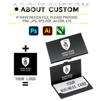 Boîte à cartes de visite en alliage d'aluminium personnalisée en gros, boîte à cartes de visite portable en métal de couleur, porte-cartes de visite de luxe personnalisé avec logo