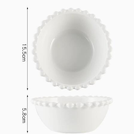 White 6inch round bowl