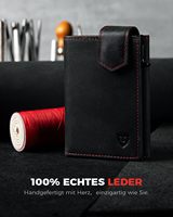 Dompet kulit lipat tiga magnetik, dompet penghalang RFID kulit saku koin ritsleting tempat kartu jatuh aluminium Anti-card
