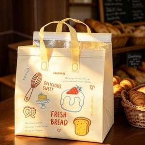 Sac isotherme personnalisé en non-tissé pour livraison de gâteaux, sac de transport alimentaire pour boulangerie, pâtisserie, restauration, magasin - Product Image 1