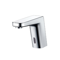 Robinet de lavabo intelligent à capteur infrarouge, économiseur d'eau, en céramique, automatique, sans contact, chromé, avec boîtier de commande pour salle de bain