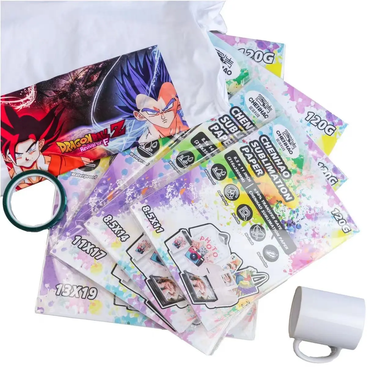 Jual Panas 120G 100G 8.5X11 Lembar Tidak Ada Daging dengan Tinta Rilis Sublimation Paper