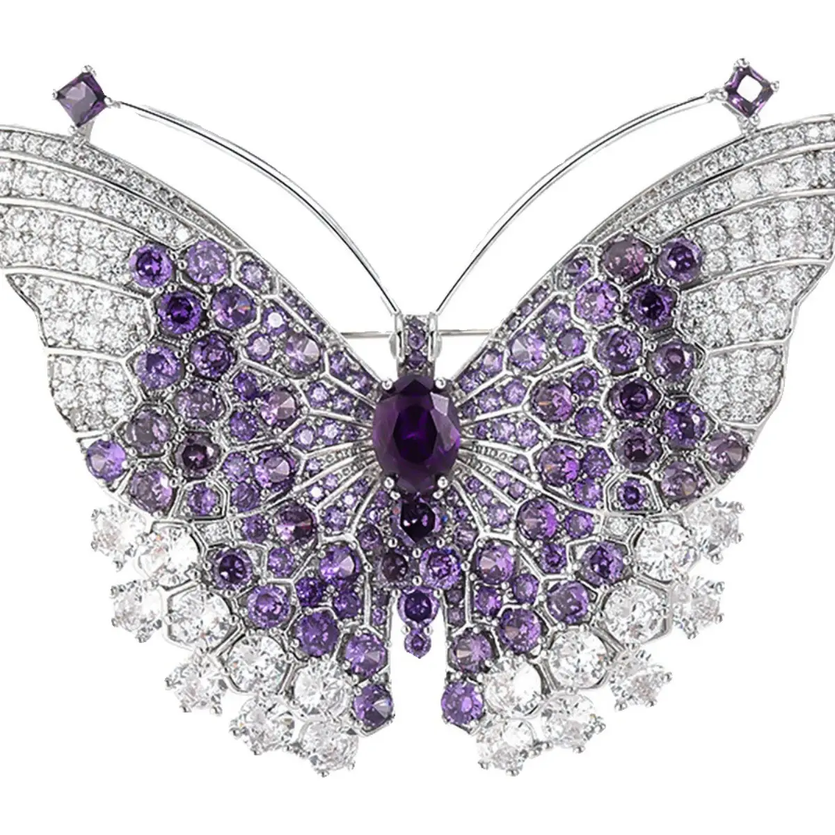 Bán buôn New đầy màu sắc pha lê zircon bướm Trâm thấp-key sang trọng Corsage phù hợp với pin Coat phụ kiện thời trang