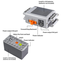 Bloques de construcción MOC juguete educativo caja de batería AA tren con piezas de función de potencia M L XL Motor Robot tema