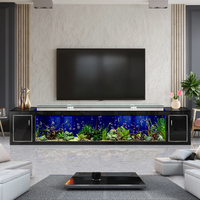 Meuble TV ultra-blanc avec aquarium ouvert pour poissons rouges, salon, nouvelle collection 2025, grand modèle écologique sans eau, Dragon Doré