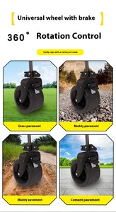 2025 Chariot de chargement pliable pratique et robuste, pliable portable avec roues tout-terrain, chariot de jardin - Product Image 5
