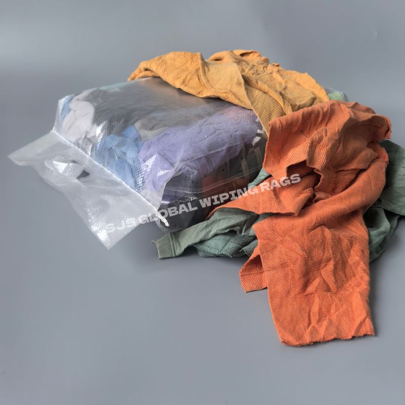 Recyclable 100% Cotton Bulk Rags Mixed Colors Fleece Fabric Industrial Wiping with Eco-Friendly