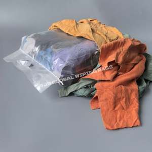 Chiffons en coton recyclé 100% en vrac, couleurs mélangées, tissu polaire, essuyage industriel, respectueux de l'environnement - Product Image 1