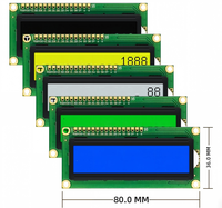 3,3 V blau/gelb/grau Hintergrund beleuchtung 1602 16x2 I2C LCD-Bildschirm anzeige modul für elektronische Projekte