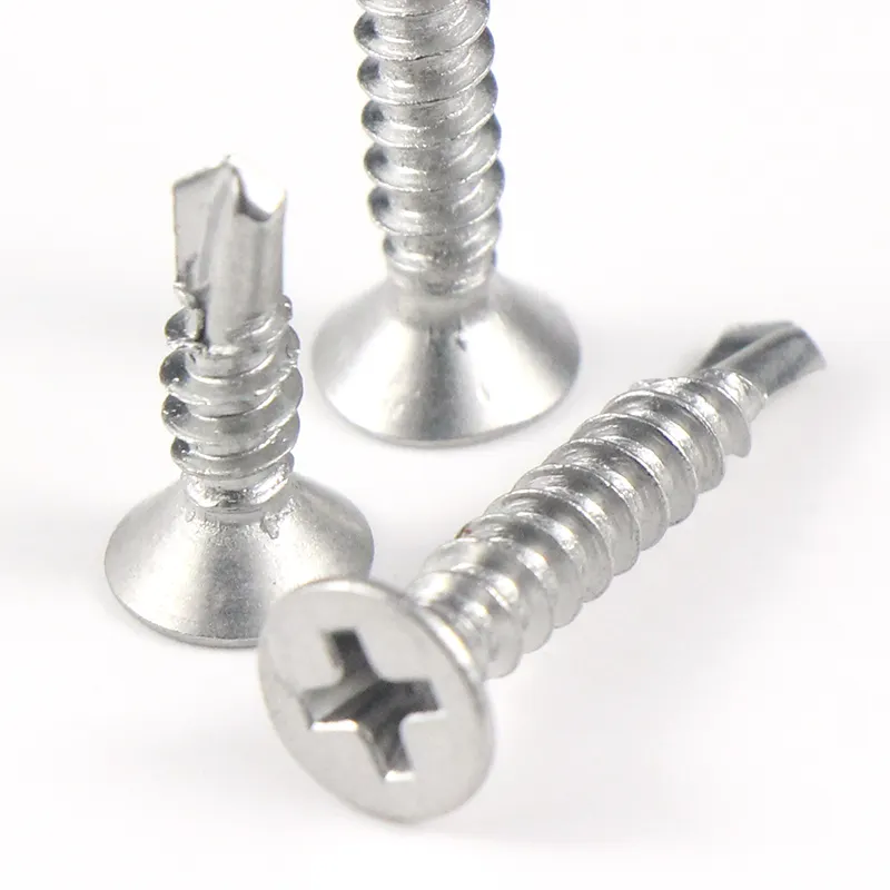 304 Stainless Steel Self drilling Screw Manufacturer Good Quality Flat Head Self-Drilling Screws