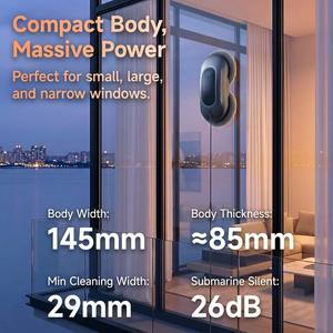 <span class=keywords><strong>Robot</strong></span> de nettoyage de vitres électrique intelligent 3000Pa pour usage extérieur S9, double pulvérisation d'eau, nettoyeur de vitres automatique, faible bruit 55dB, expédition immédiate - Product Image 3