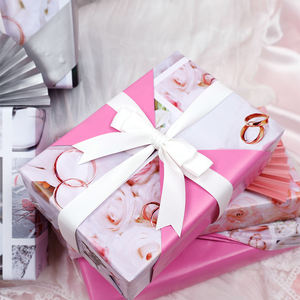 Factory Wholesale Birthday Volantine's Day Double-sided Luxury <b>Paper</b> Roll 43cm X 3m <b>Wrapping</b> <b>Paper</b> for Packaging - Product Image 5