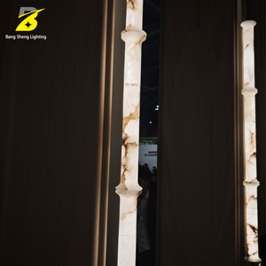 Lustre vertical artistique <span class=keywords><strong>en</strong></span> <span class=keywords><strong>albâtre</strong></span>, luminaire minimaliste <span class=keywords><strong>en</strong></span> marbre <span class=keywords><strong>en</strong></span> forme de bambou pour espace zen - Product Image 3