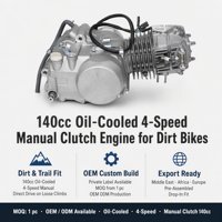 Ensemble moteur de moto tout-terrain Enduro Custom Yinxiang 140cc, refroidissement par huile, embrayage manuel, démarrage au kick, 4 vitesses