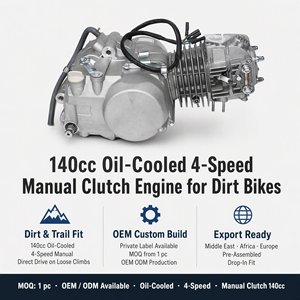 Motor de Motocicleta de 140cc, Refrigerado por Aceite, Embrague Manual, Arranque a Patada, para Todoterreno, Venta al Por Mayor - Product Image 4