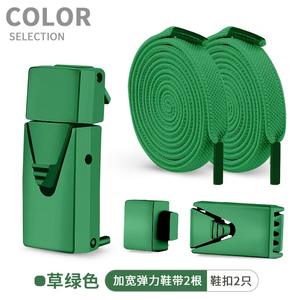 게으른 탄성 신발 끈 다채로운 금속 버튼 프레스 버클 플랫 탄성 신발 끈 없음 넥타이 운동화 신발 끈 - Product Image 4