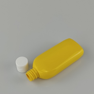 Botella plana de PET/PP de <span class=keywords><strong>100ML</strong></span>, botella cosmética vacía, contenedor de recarga para loción, Gel de ducha, jabón líquido, pedido a granel - Product Image 3