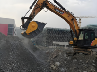 Penghancur Batu Beton Desain Baru Excavator Hydraulic Rock Crusher Bucket