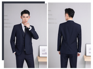 Traje de 3 Piezas para Hombre IStapromo, Talla Asiática, Chaqueta + Pantalones, Estilo Coreano, Profesional, para Boda, Ropa Formal de Negocios - Product Image 5