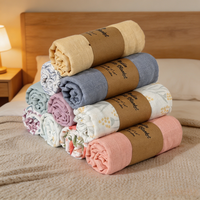 Couverture d'emmaillotage pour bébé en fibre de bambou et coton, personnalisable avec logo OEM, ajustable, douce, écologique, toutes saisons, 120x120cm