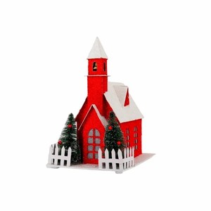 <strong>Christmas</strong> Style <strong>Village</strong> Building Design Glitter Paper <strong>House</strong> Ornament Light Festival Decorated Gift for Holiday Decorations - Product Image 6