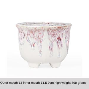 Mini maceta de cerámica esmaltada de flujo Simple para jardín interior, hogar, balcón, escritorio, decoración, pellizco de mano, maceta suculenta para guardería - Product Image 4