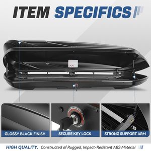 Muestra Gratuita, OEM Personalizado, Caja de Almacenamiento Impermeable para Techo de Auto, de PVC, Universal, de 21 Pies Cúbicos, para Equipaje - Product Image 2