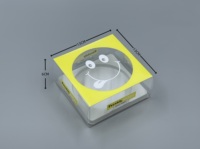 Boîte de boulangerie jetable carrée transparente en PET écologique avec couvercle imprimé pour l'emballage de gâteaux, sandwichs, fruits et desserts