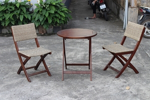 Conjuntos de Muebles de Jardín de Madera Maciza de Teca, Sillas Plegables Minimalistas y Conjuntos de Mesa Plegable para Muebles de Exterior y Muebles de Restaurante - Product Image 2
