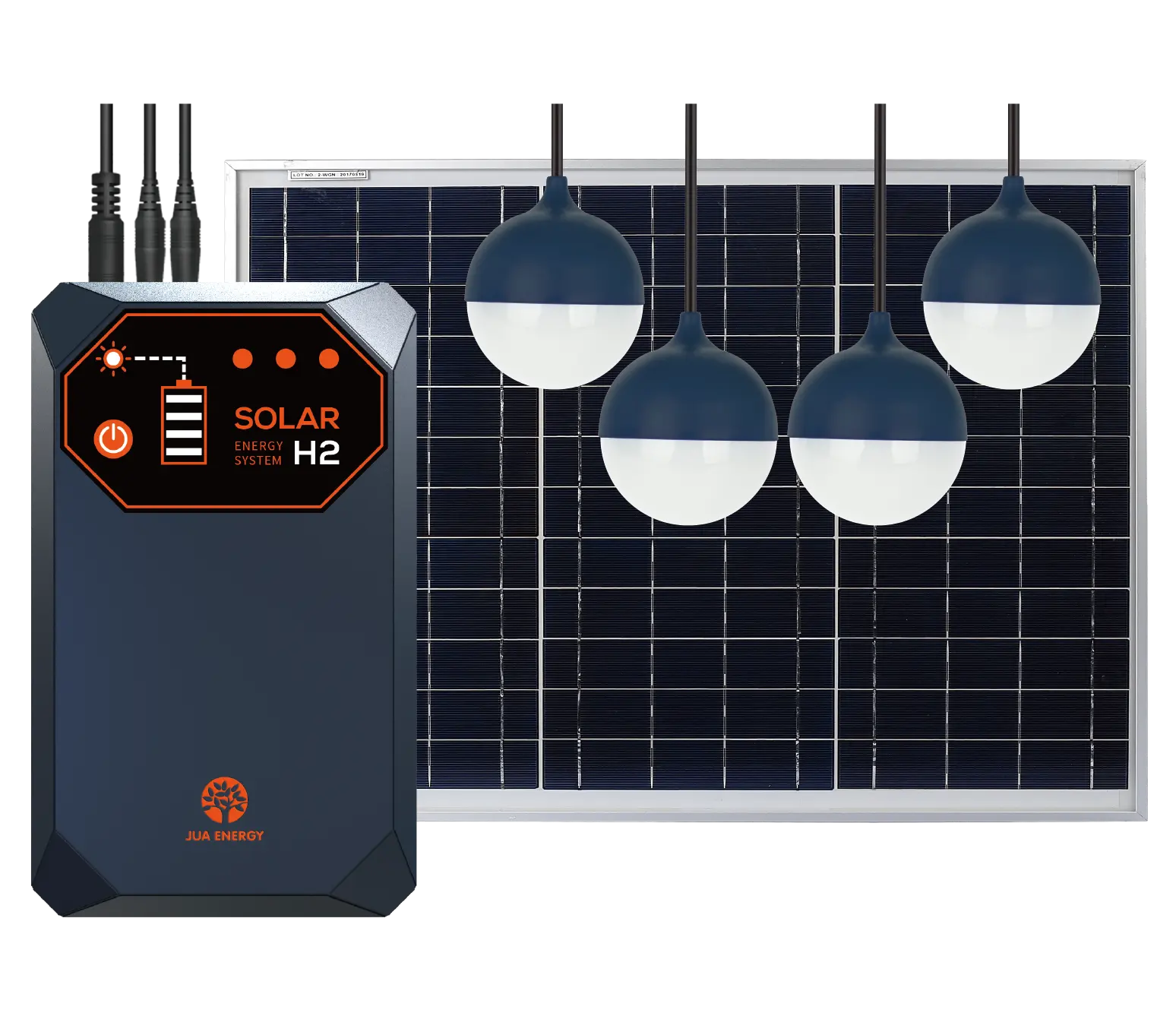 JUA enerji 4 LED aydınlatma ampülleri yenilenebilir enerji ev kiti Mini güneş sistemi şarj için cep