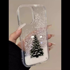 冬のシダーツリータイダルショア16 Pro Max/15 Pro/14 Plus/13/12/11/XRプレミアムTPU耐衝撃性カスタマイズされたロゴIns電話ケース - Product Image 4