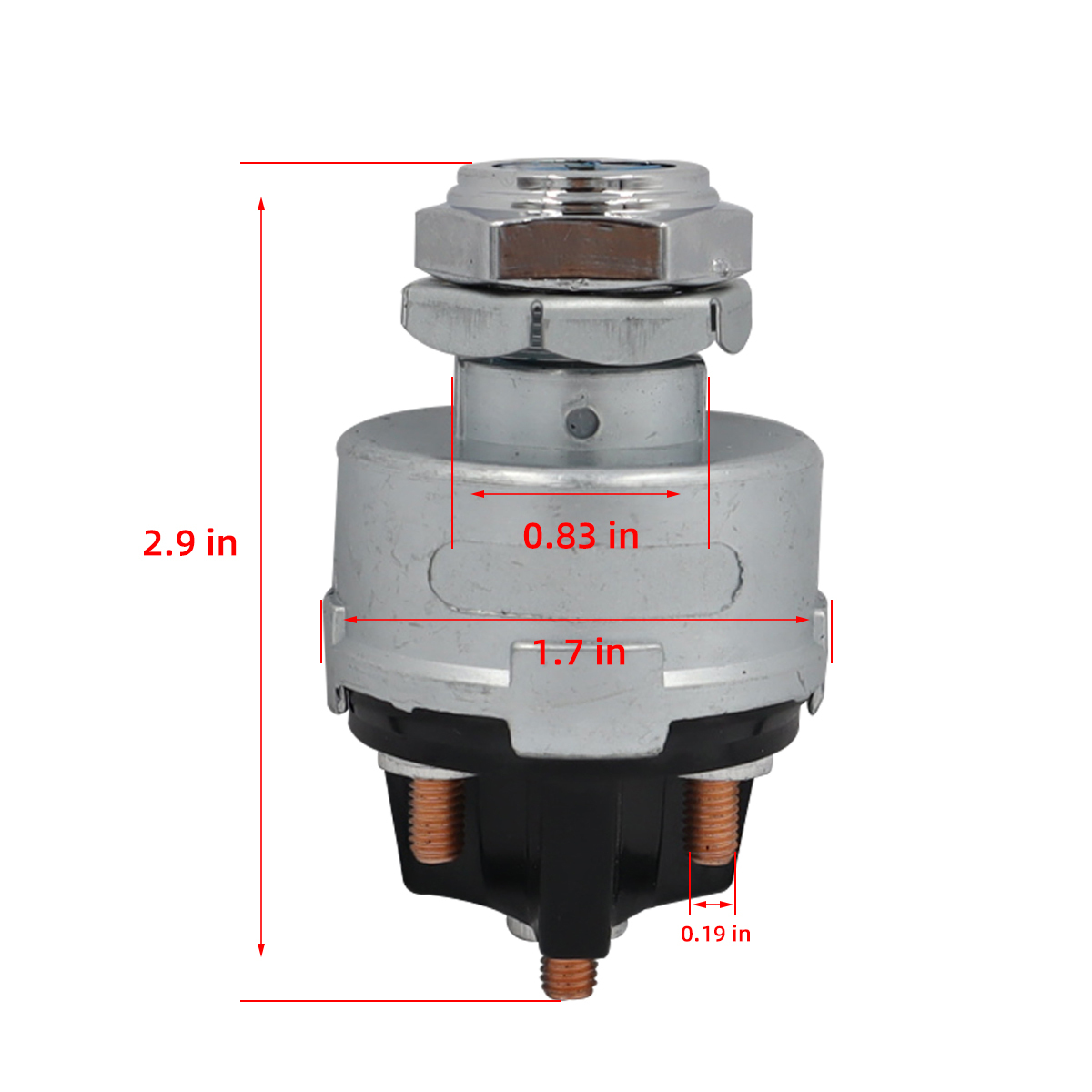 4ポジションユニバーサルイグニッションキースイッチ12v、Acc/Off/IGN