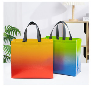 Sacs fourre-tout à bandoulière haut de gamme personnalisés en tissu dégradé, grands sacs réutilisables, sacs cadeaux, sacs d'épicerie pour le voyage - Product Image 4