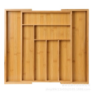 WDF Expandable Bamboo Utensil Organizer Cutlery Tray Silverware <strong>Kitchen</strong> <strong>Drawer</strong> <strong>Organiser</strong> Cutlery Organizer for <strong>Kitchen</strong> - Product Image 2