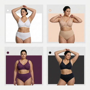 <span class=keywords><strong>Reggiseno</strong></span> Plus Size in <span class=keywords><strong>Cotone</strong></span> Traspirante Pronto per la Spedizione, Senza Ferretto, Non Imbottito, Minimizer, Bralette, Copertura Completa - Product Image 4
