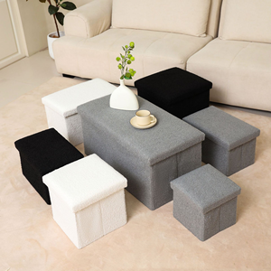 Banc de rangement pliable moderne en tissu, banc en MDF en bois durable pour le salon, canapé-<span class=keywords><strong>lit</strong></span> - Product Image 1