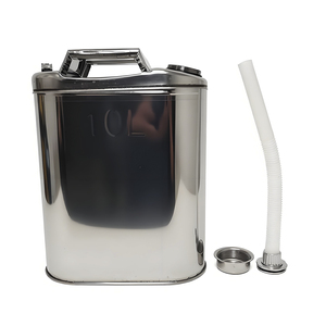 Bidon à carburant en acier inoxydable de <span class=keywords><strong>10</strong></span> <span class=keywords><strong>litres</strong></span>, bidon métallique 201 <span class=keywords><strong>avec</strong></span> <span class=keywords><strong>bec</strong></span> <span class=keywords><strong>verseur</strong></span>, récipient à huile étanche - Product Image 3