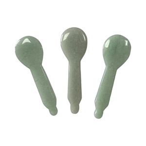 Masajeador de aventurina verde lisa, varita de acupresión de piedra refrescante para relajación - Product Image 6