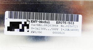 Modules PLC EF075-503 8263868 I20A 400V Emballage d'origine Modules PLC EF075-503 8263868 Modules EMC I20A 400V Emballage d'origine Plc Pr - Product Image 2