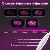 Neonawall Cadeaux pour Amoureux et Couples, Panneau Néon LED Cœur Rose Vif, Imprimé UV, Intensité Réglable, Idéal pour Cadeau de Couple