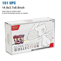 Boîte de protection en acrylique personnalisée pour boîte de collection Ultra Premium 151 TCG UPC, boîte de rangement transparente, couvercle magnétique premium