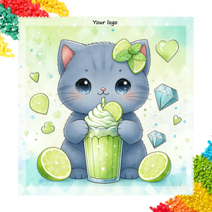 Offre Spéciale <span class=keywords><strong>Peinture</strong></span> Diamant Kawaii Chat & Mojito, Art en Strass 5D à Pointillage Complet, Décoration Intérieure <span class=keywords><strong>Vert</strong></span> Frais - Product Image 1