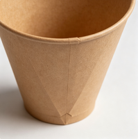 Gobelet en papier kraft recyclable de qualité alimentaire, à simple paroi, pour frites, charcuterie, à emporter, imprimé sur mesure
