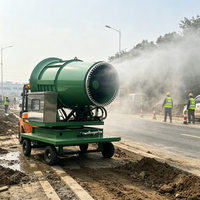 Canon à brouillard sur roues pour une mobilité flexible dans les zones de construction et industrielles